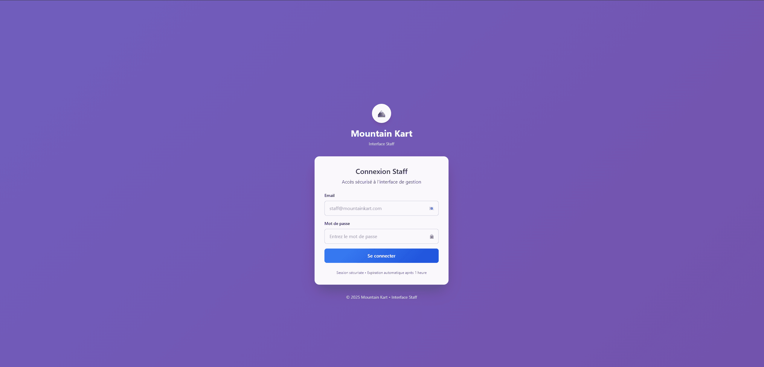 Mountain Cart — Login