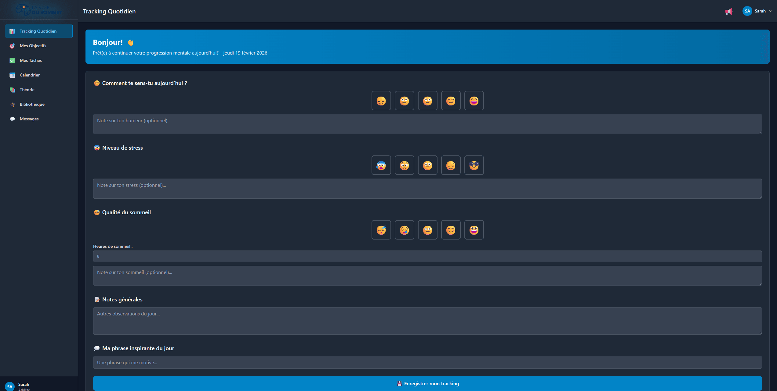 La Voie du Sommet — Athlète Dark 1