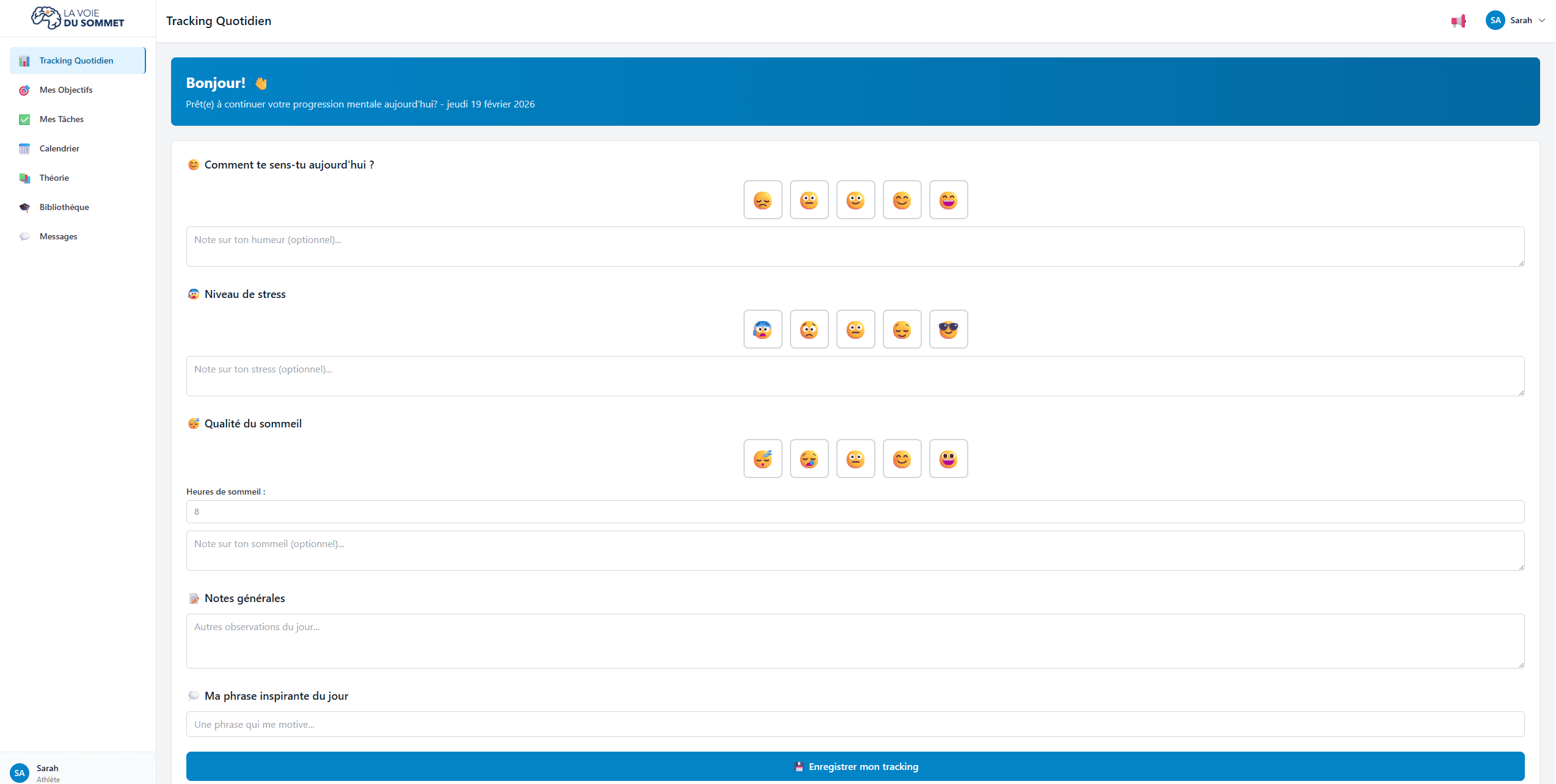 La Voie du Sommet — Athlète Light 1